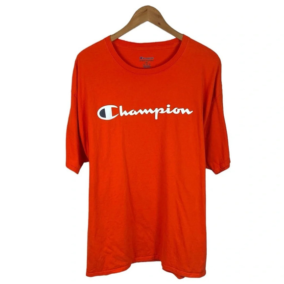 TS965 Mens Champion Authentic Athleticwear Logo Graphic Spell Out T Shirt 2XL - Picture 1 of 4